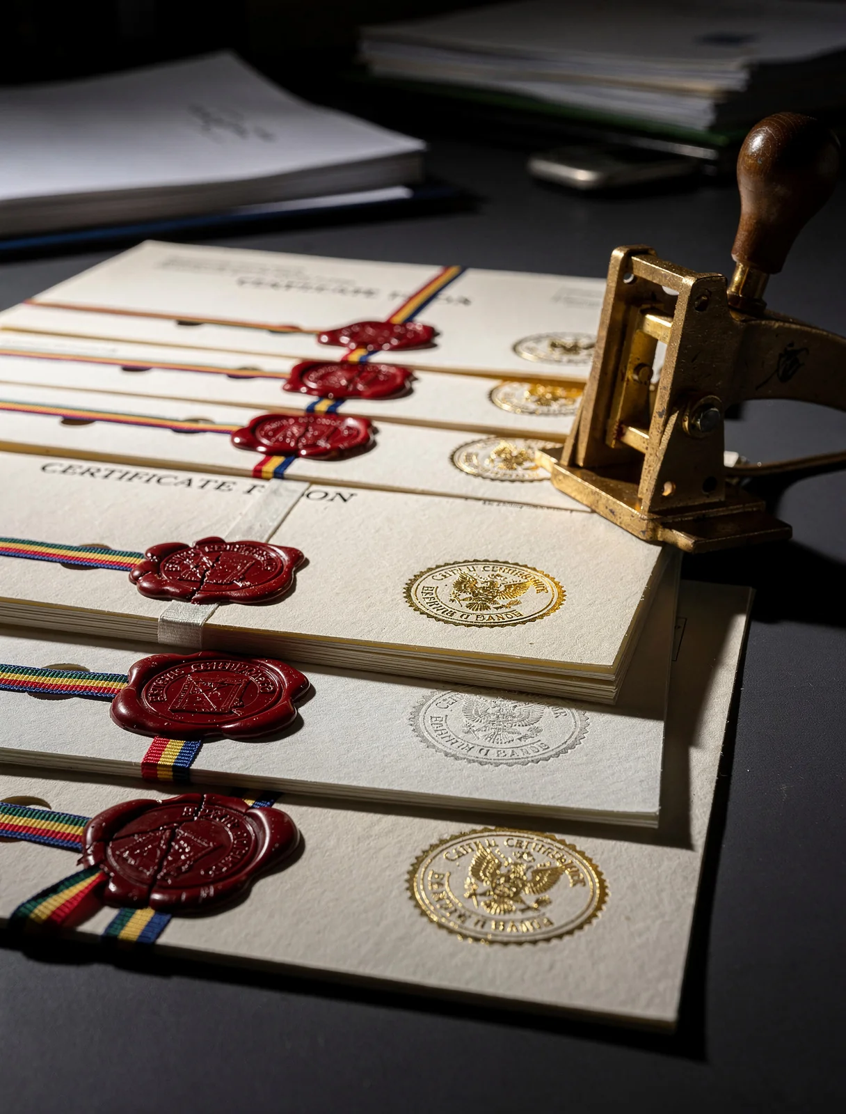 Export certificates and stamps
