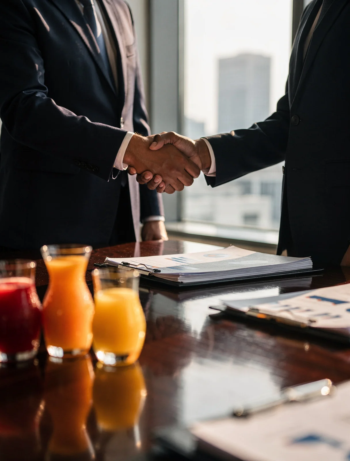 Strategic partnership handshake
